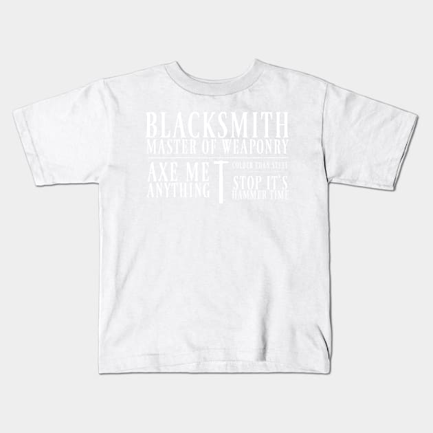 Blacksmith Kids T-Shirt by snitts